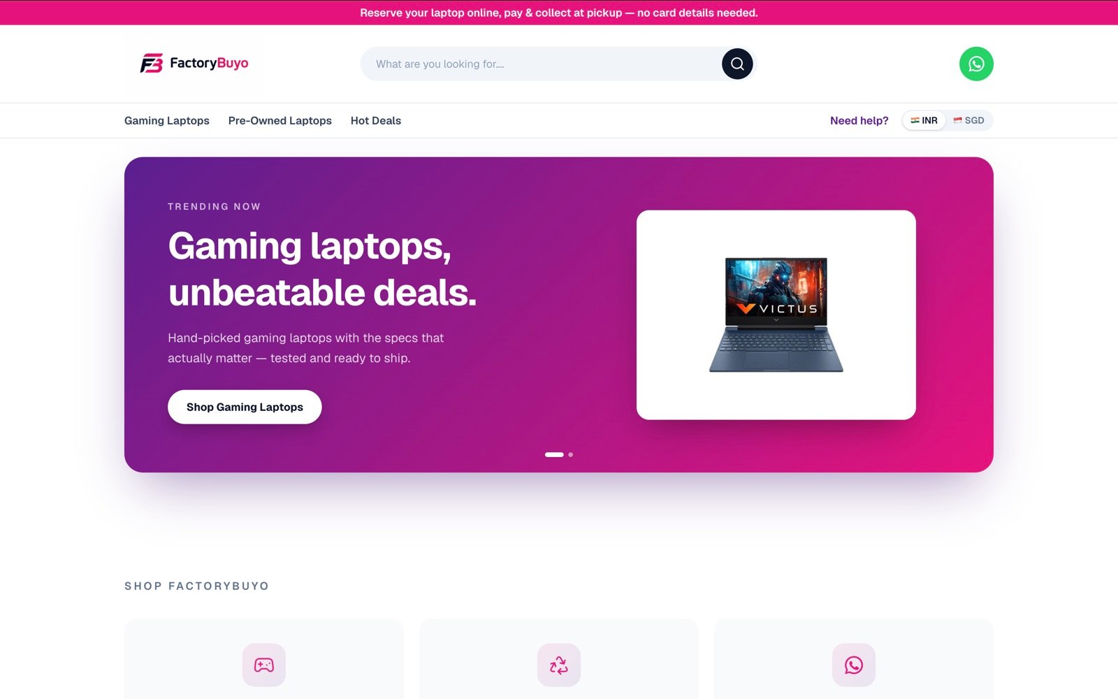 FactoryBuyo homepage